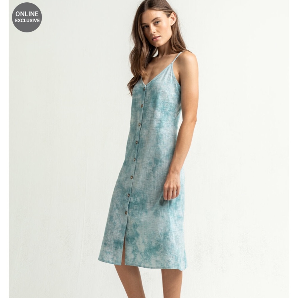 NWT Roxy Wild Tie Slip Dress - Picture 2 of 6